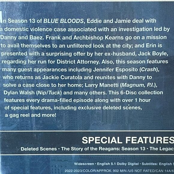 Blue Bloods The Thirteenth Season (New With Tags) - Picture 5 of 8